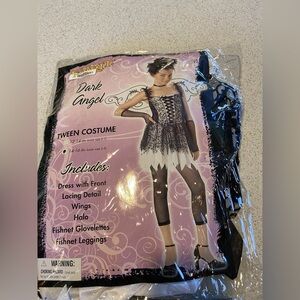 *BRAND NEW* Spirit Halloween Black&White Dark Angel Costume for Young Teen Girls